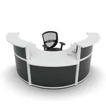 Curved Round ADA Reception Desk 