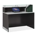 HaloView Glass Top Reception Desk 