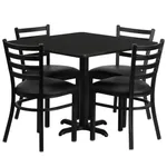 Bergamo 36 Inch Square Restaurant Dining Set 