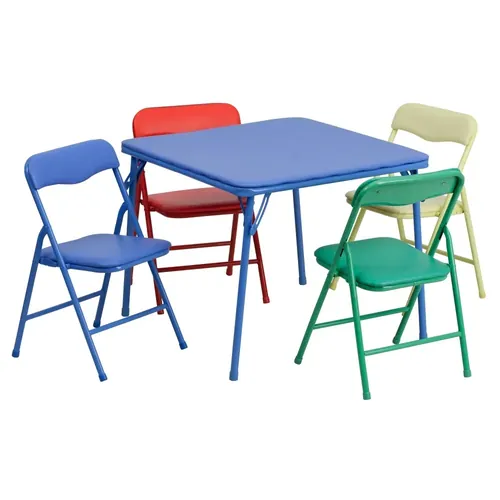 Angeli Kids Metal Folding Table and Chairs set 