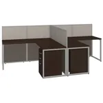  L-Shaped Workstation Desks with Storage 60x60