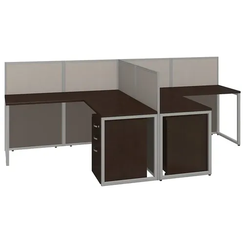  L-Shaped Workstation Desks with Storage 60x60