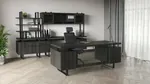 ID1 Industrial Office Desk 3 Piece Set